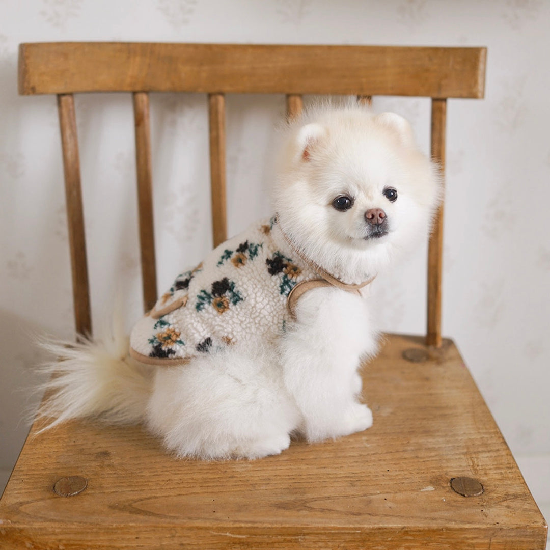 ※予約販売【noutti】MilkTea Flower Vest