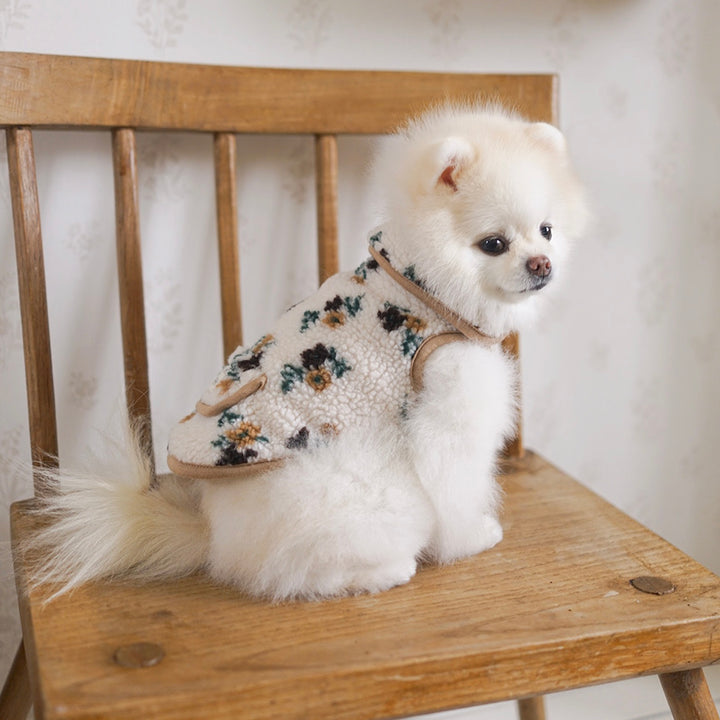 ※予約販売【noutti】MilkTea Flower Vest