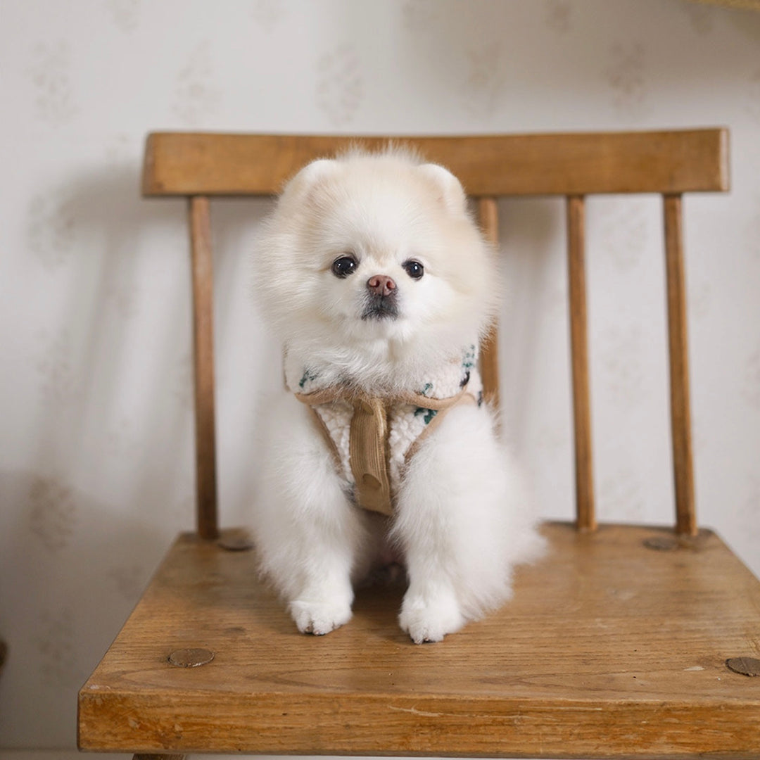 ※予約販売【noutti】MilkTea Flower Vest