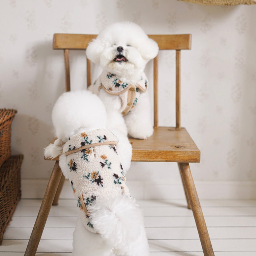 ※予約販売【noutti】MilkTea Flower Vest