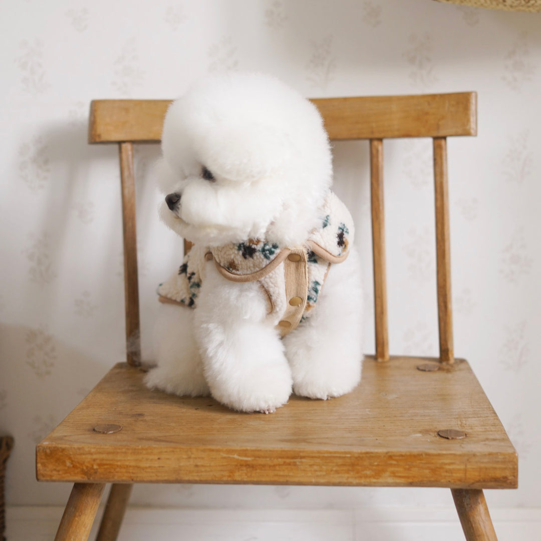 ※予約販売【noutti】MilkTea Flower Vest