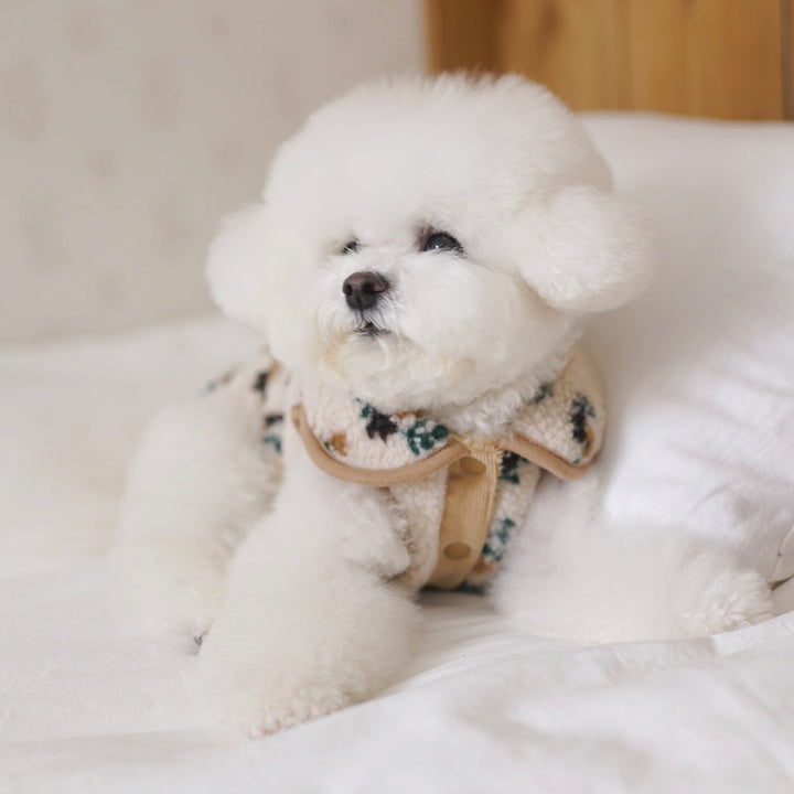 ※予約販売【noutti】MilkTea Flower Vest