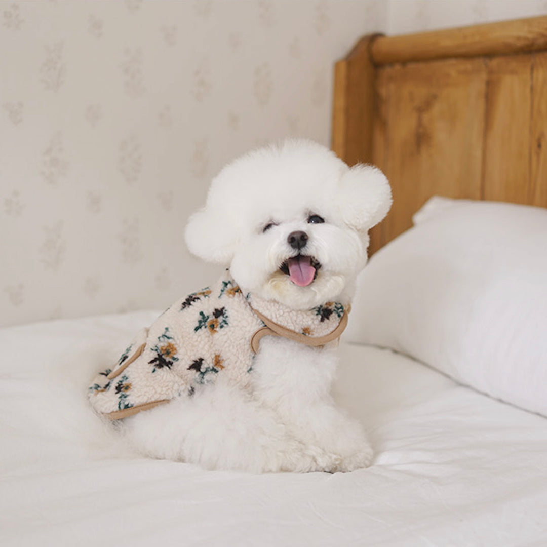 ※予約販売【noutti】MilkTea Flower Vest