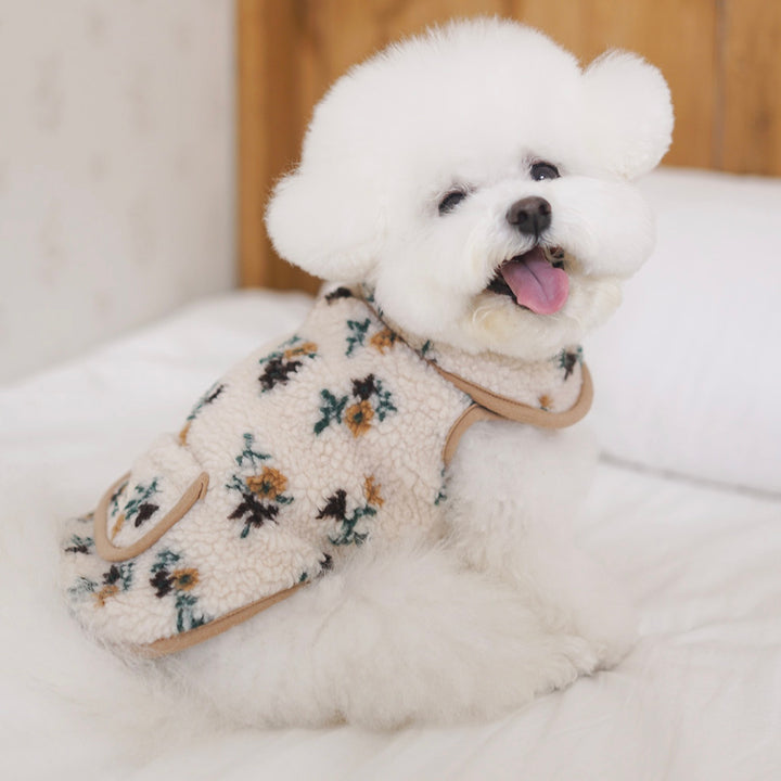 ※予約販売【noutti】MilkTea Flower Vest