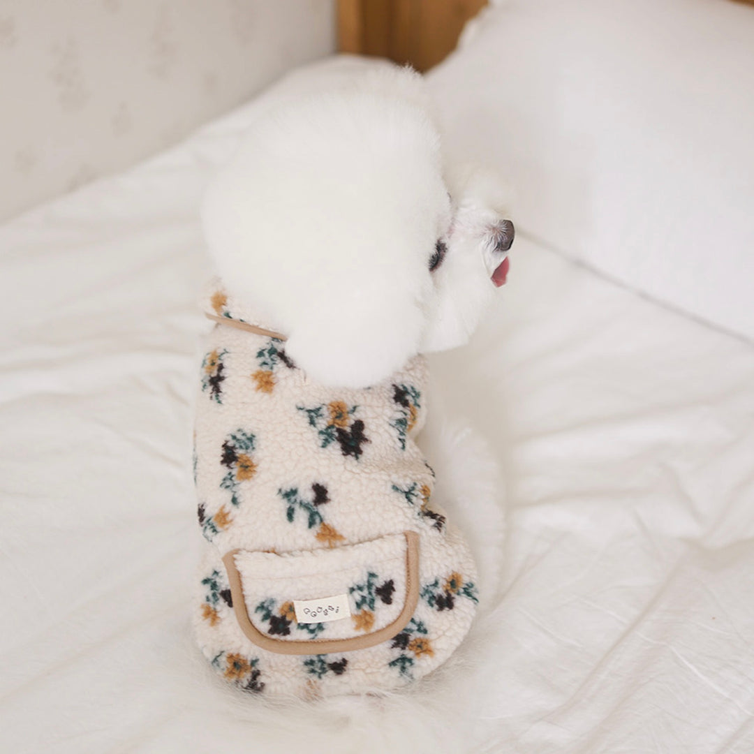 ※予約販売【noutti】MilkTea Flower Vest