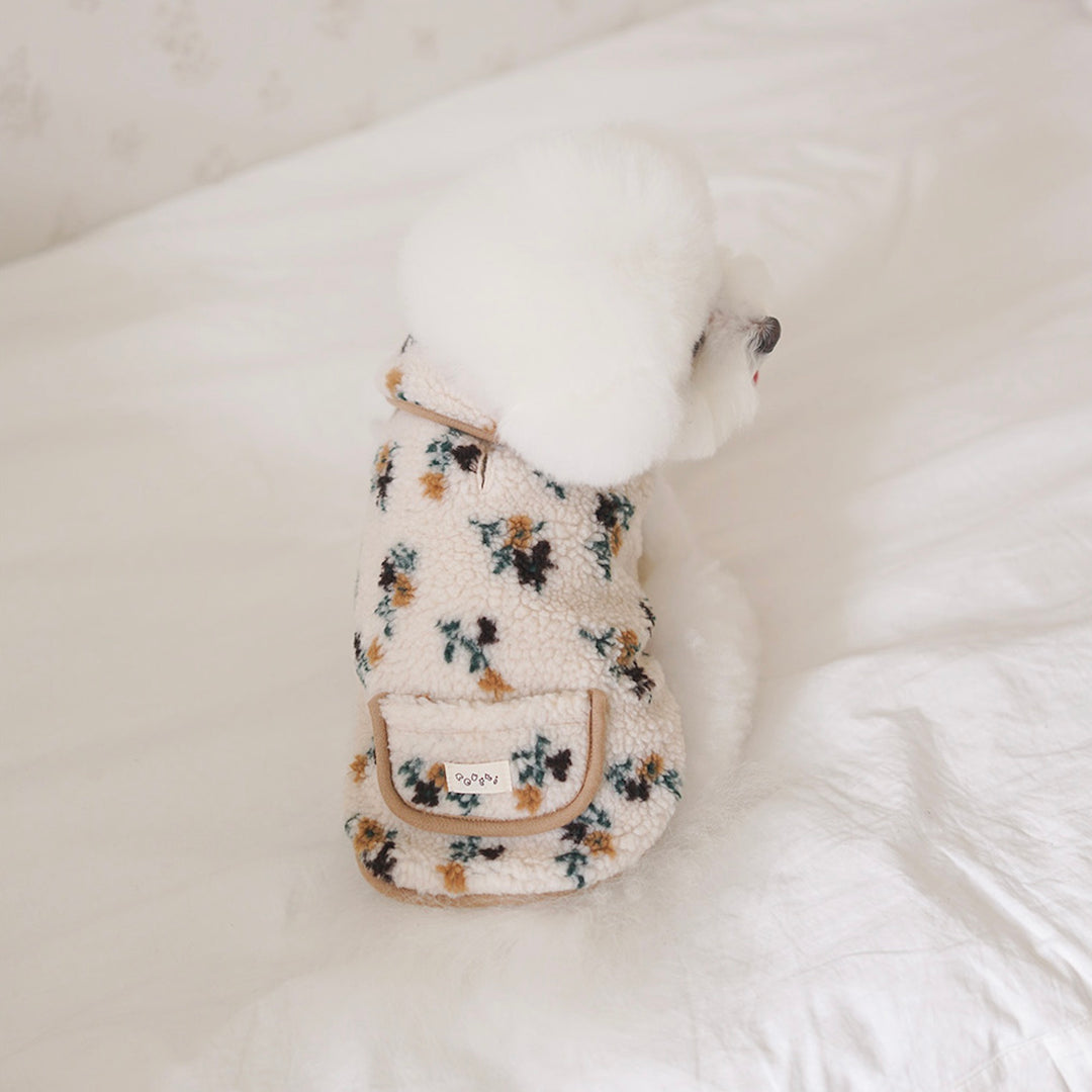 ※予約販売【noutti】MilkTea Flower Vest