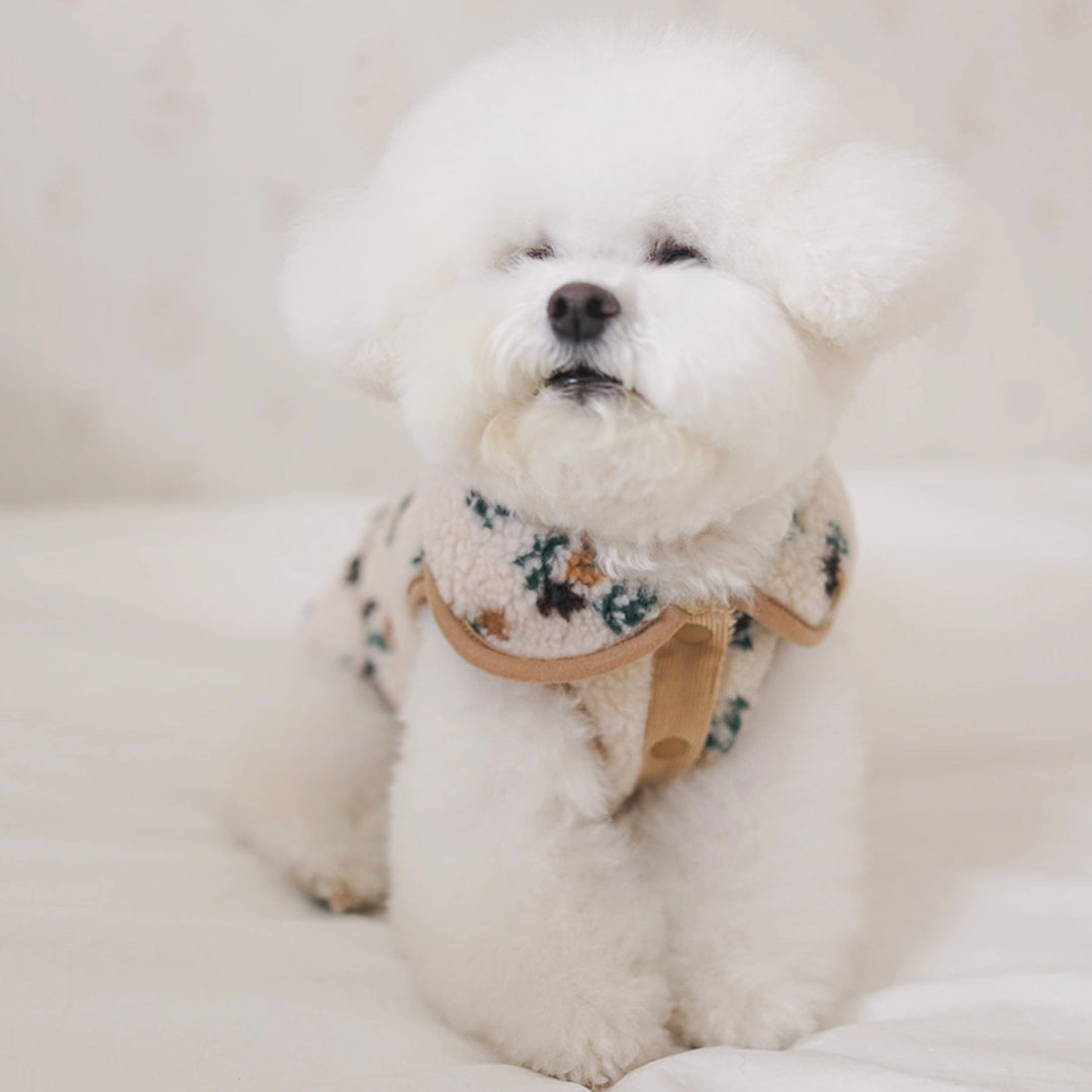 ※予約販売【noutti】MilkTea Flower Vest