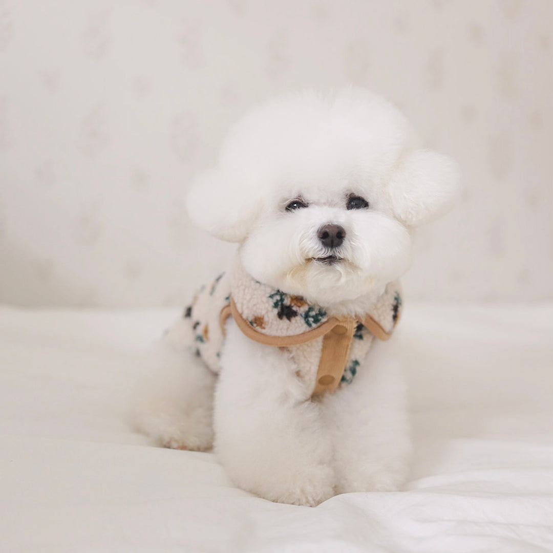 ※予約販売【noutti】MilkTea Flower Vest