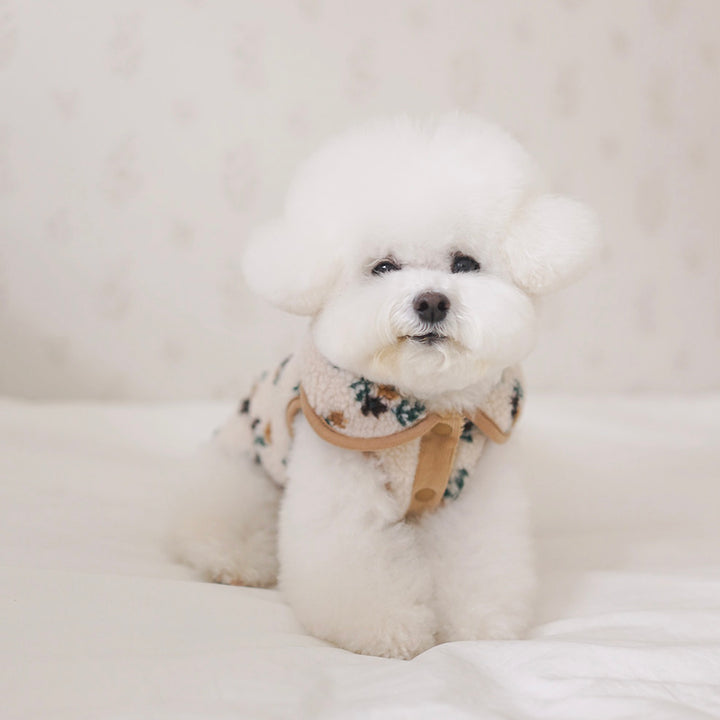 ※予約販売【noutti】MilkTea Flower Vest