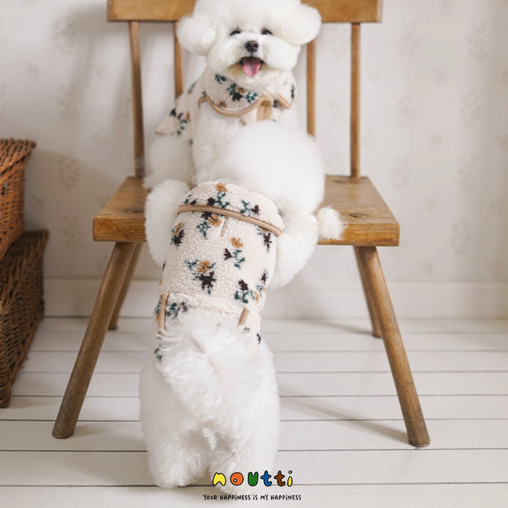 ※予約販売【noutti】MilkTea Flower Vest