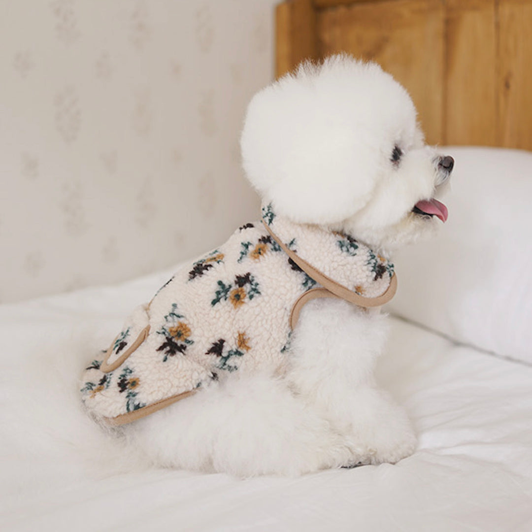 ※予約販売【noutti】MilkTea Flower Vest