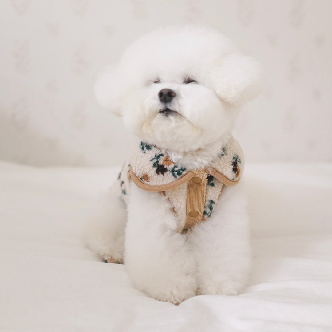 ※予約販売【noutti】MilkTea Flower Vest