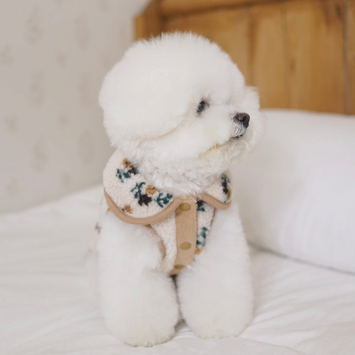 ※予約販売【noutti】MilkTea Flower Vest