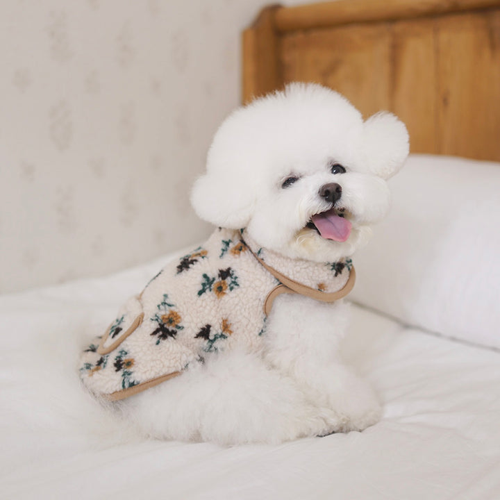 ※予約販売【noutti】MilkTea Flower Vest