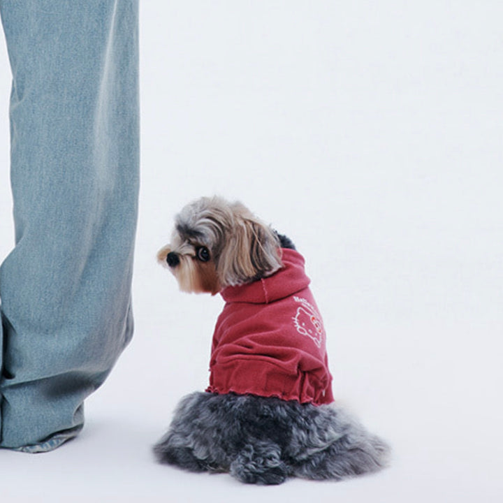 即納【ARUMARU】HELLO KITTY × ARUMARU Pet Originalfit hoodie zip jacket（Red）