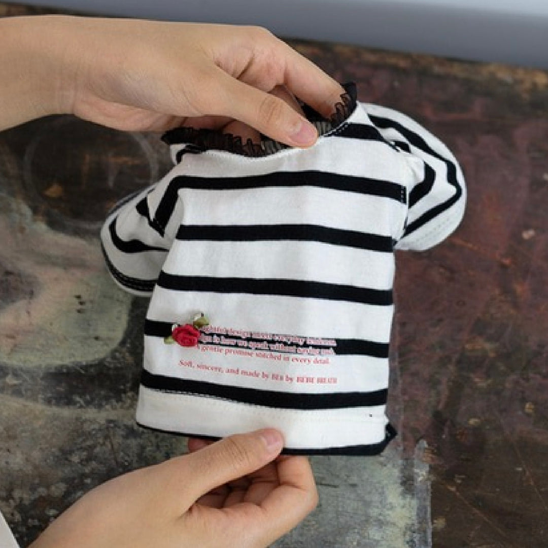 即納【BeBe Breath】Balloon Stripe Top（Ivory）