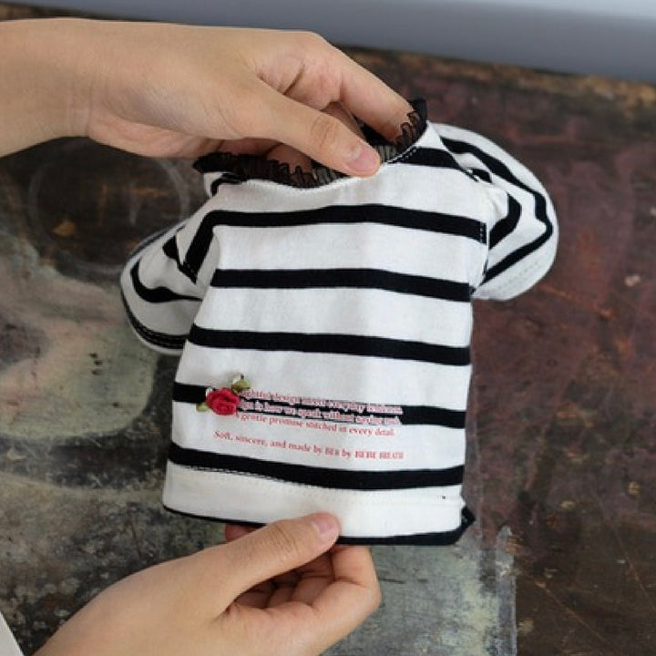 即納【BeBe Breath】Balloon Stripe Top（Ivory）