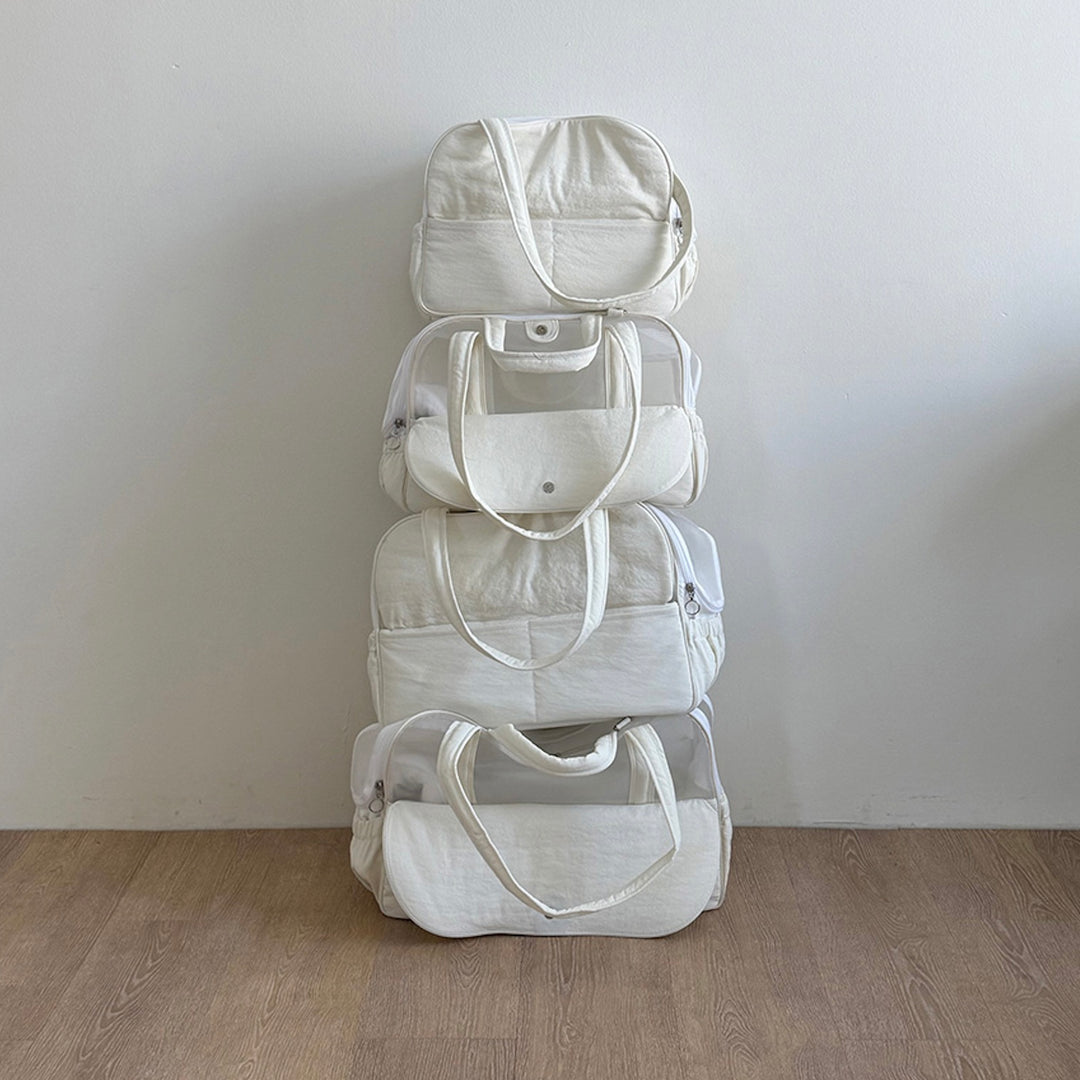 ※予約販売【a tous moments】Frou Frou Bag - Vanilla set（Cushion + Shoulder Pad Set）｜犬用バッグ
