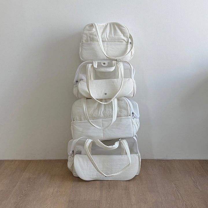 ※予約販売【a tous moments】Frou Frou Bag - Vanilla set（Cushion + Shoulder Pad Set）｜犬用バッグ