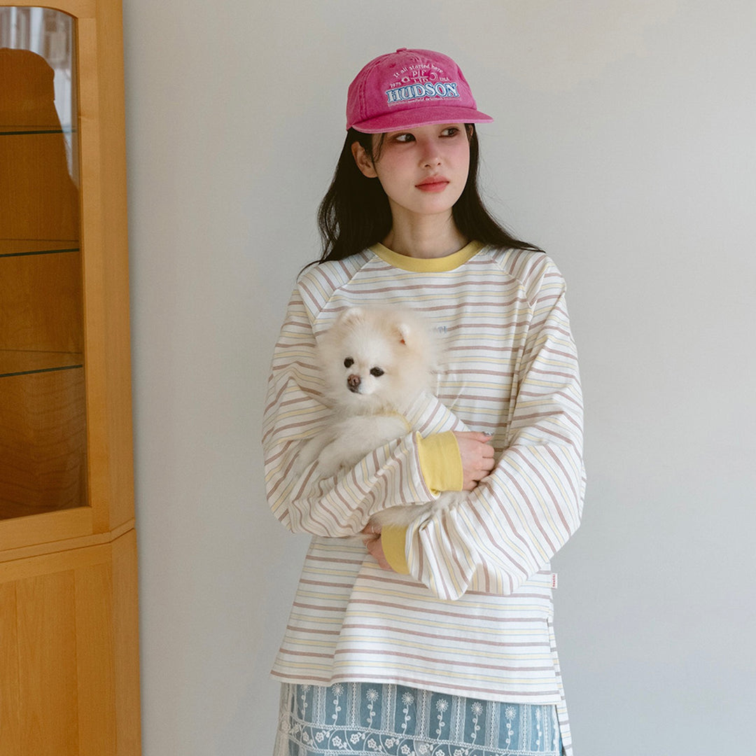 即納【noutti】Jerry Stripe T-shirt（Yellow）