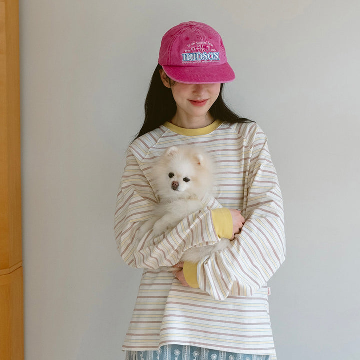 即納【noutti】Jerry Stripe T-shirt（Yellow）