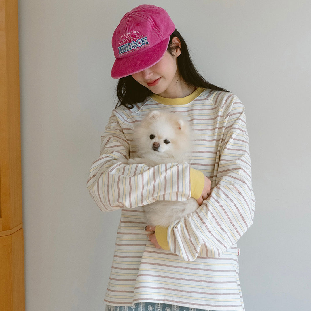 即納【noutti】Jerry Stripe T-shirt（Yellow）