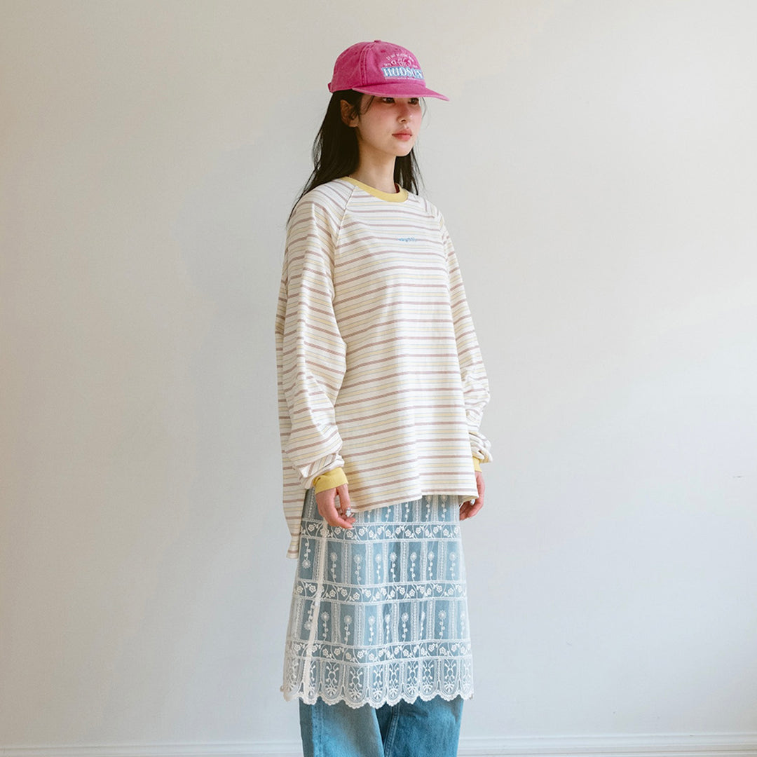 即納【noutti】Jerry Stripe T-shirt（Yellow）