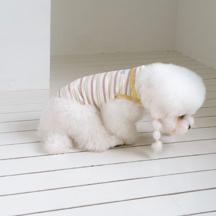 即納【noutti】Jerry Stripe Sleeveless（Yellow）