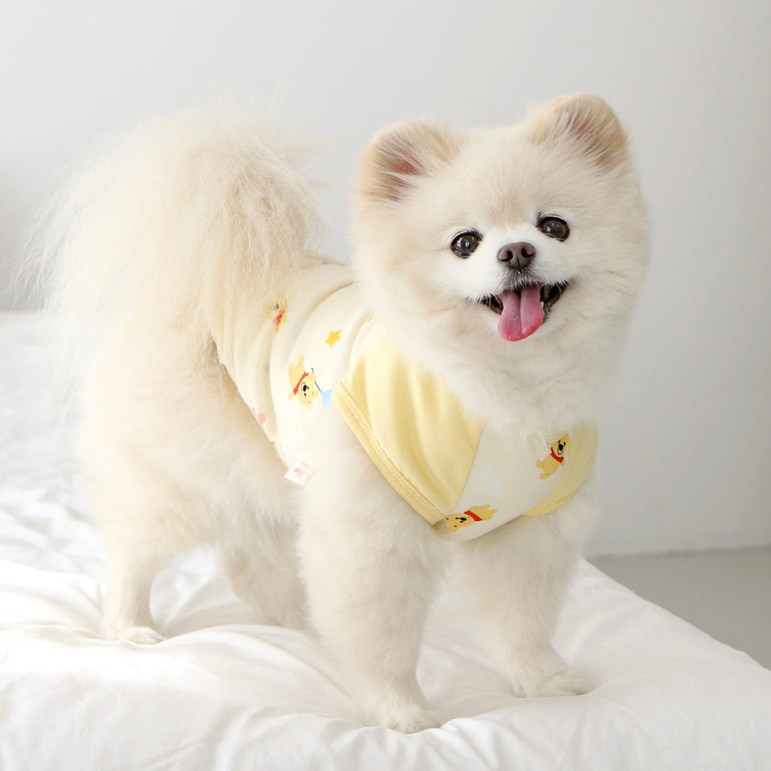 即納【ITS DOG】Disney Baby Pooh pure cotton T-shirt