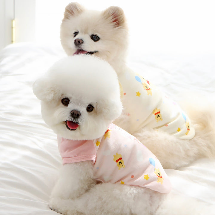 即納【ITS DOG】Disney Baby Pooh pure cotton T-shirt