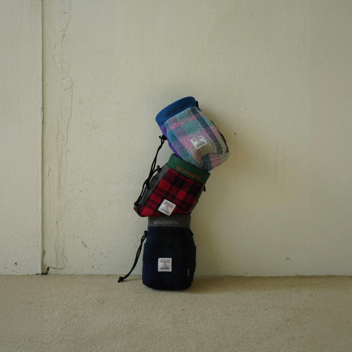 ※予約販売【ARUMARU】HARRIS TWEED × ARUMARU Treat Bag（Red）