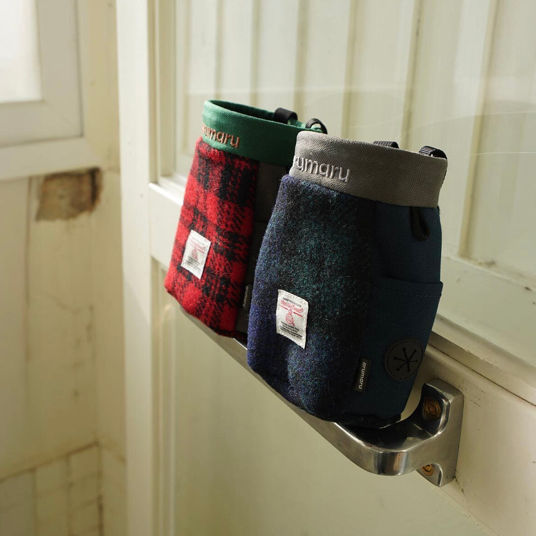 ※予約販売【ARUMARU】HARRIS TWEED × ARUMARU Treat Bag（Red）