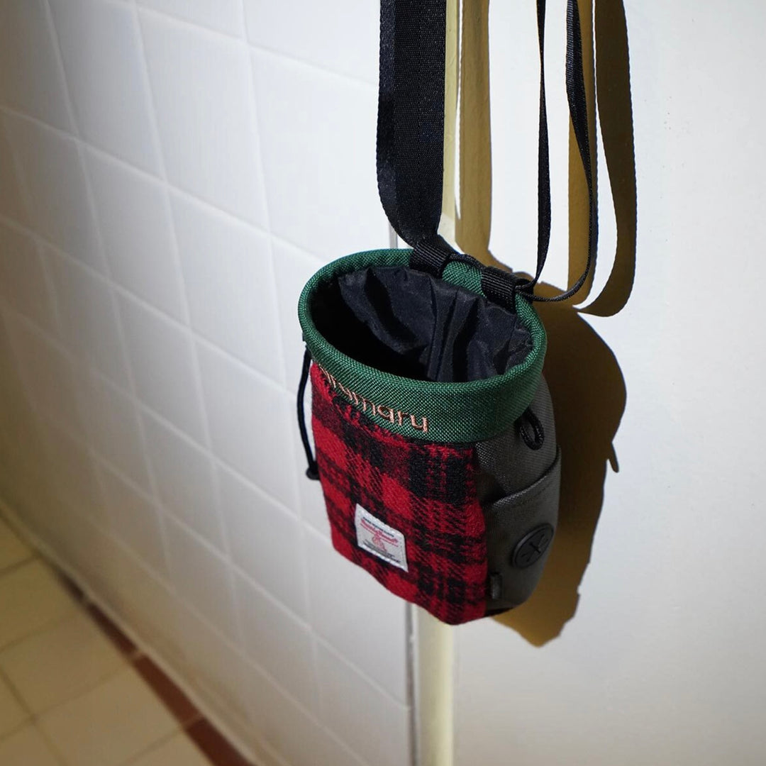 ※予約販売【ARUMARU】HARRIS TWEED × ARUMARU Treat Bag（Red）