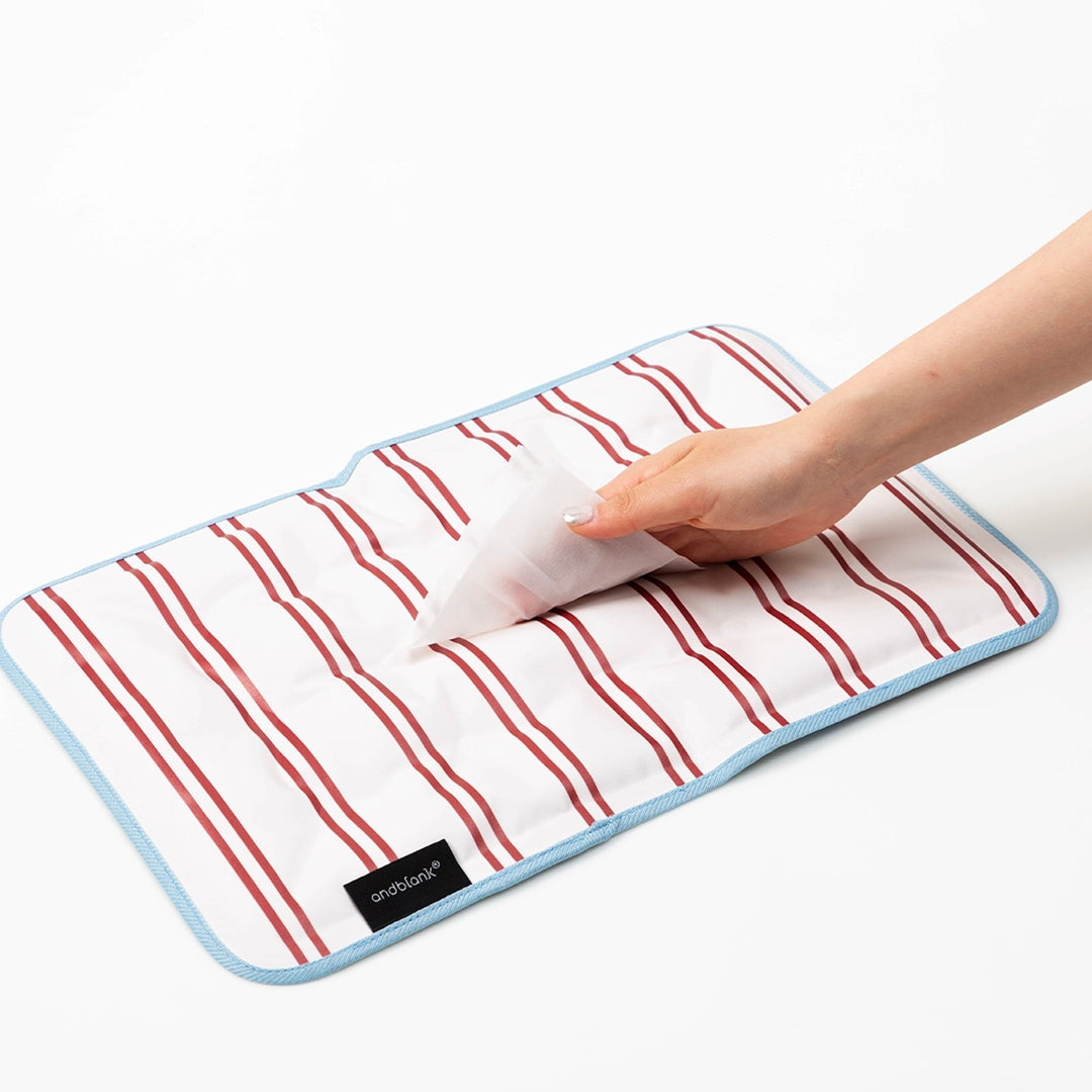 ※予約販売【andblank】Joy Bear Stripe Reversible Cool Mat