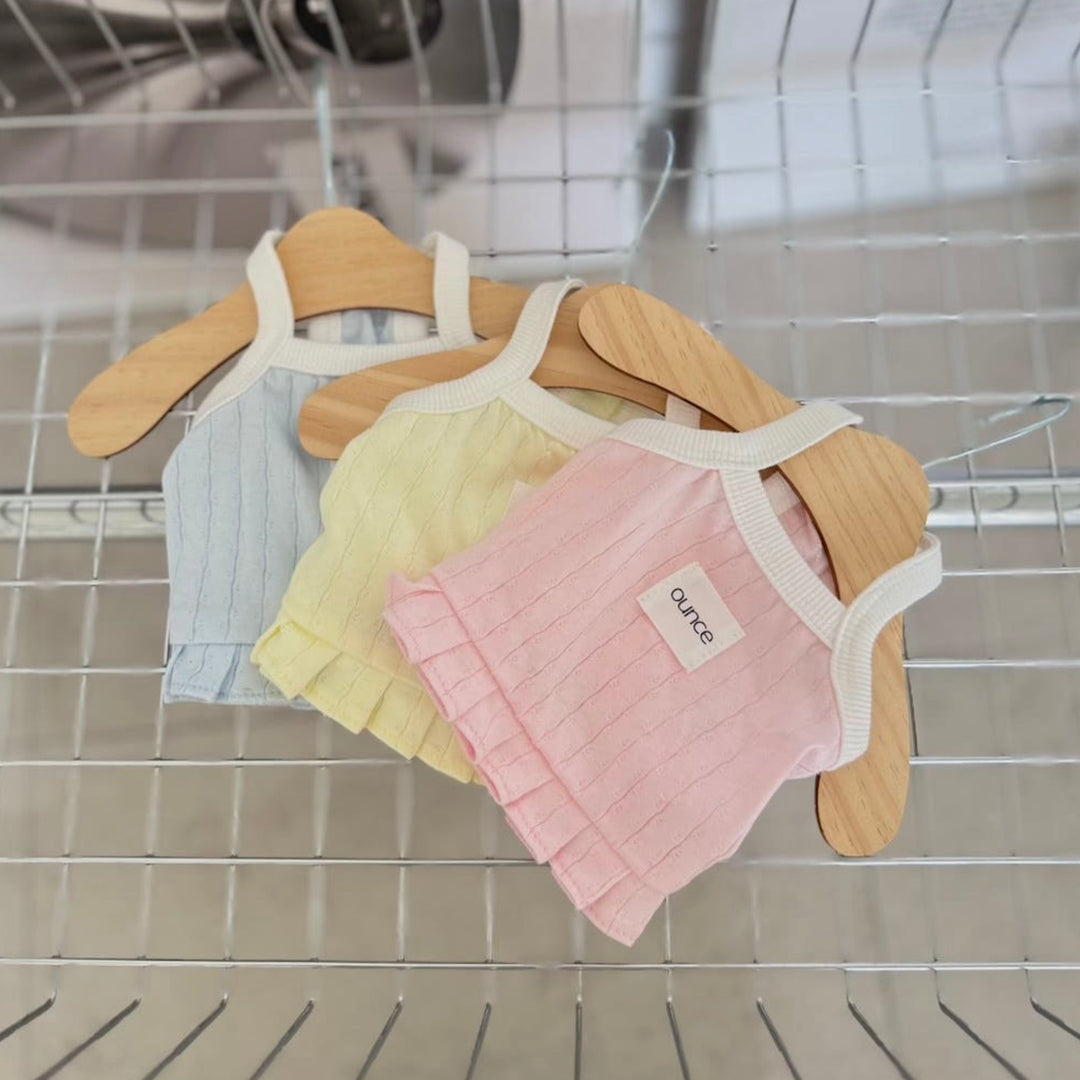 ※予約販売【OUNCE】Milk Frill Crop T（Yellow）
