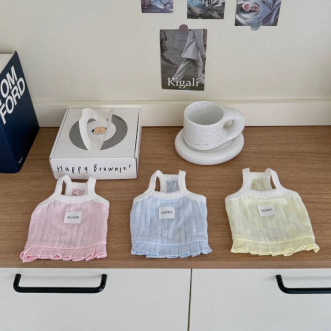 ※予約販売【OUNCE】Milk Frill Crop T（Yellow）