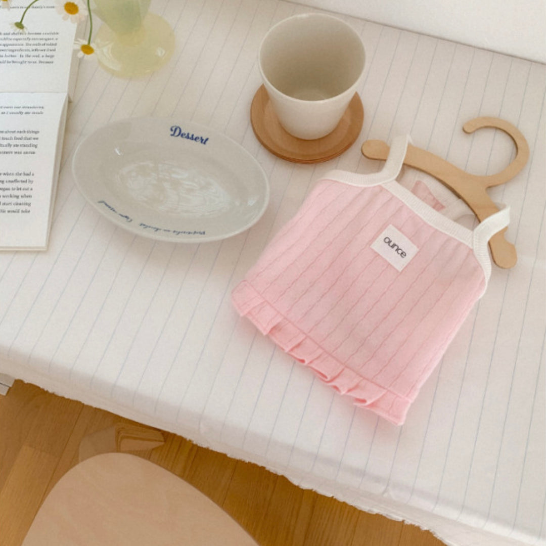 ※予約販売【OUNCE】Milk Frill Crop T（Pink）