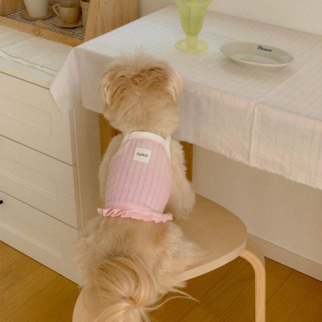※予約販売【OUNCE】Milk Frill Crop T（Pink）