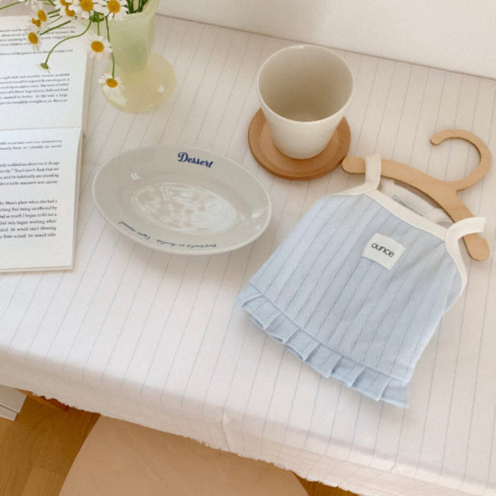 ※予約販売【OUNCE】Milk Frill Crop T（Blue）