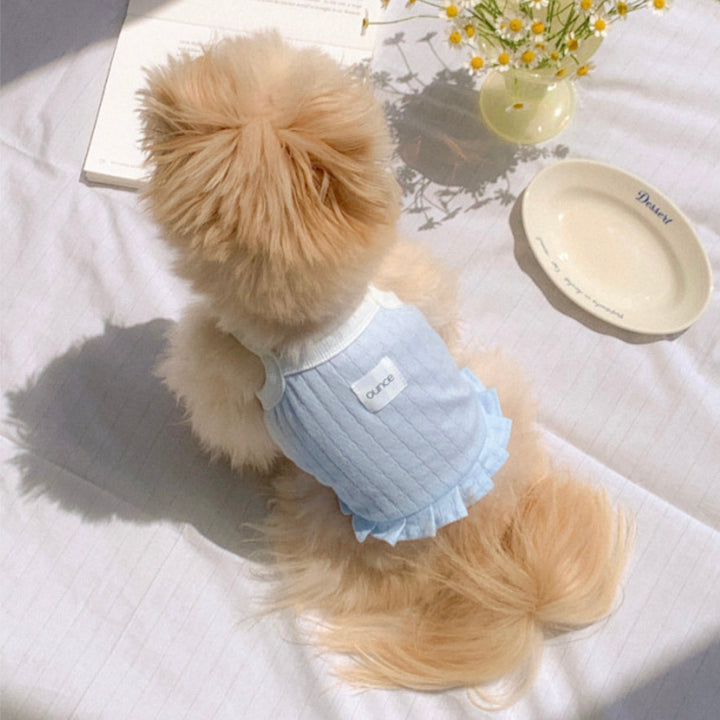 ※予約販売【OUNCE】Milk Frill Crop T（Blue）