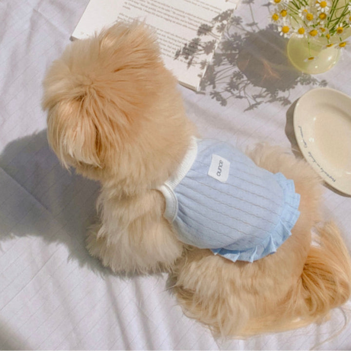 ※予約販売【OUNCE】Milk Frill Crop T（Blue）