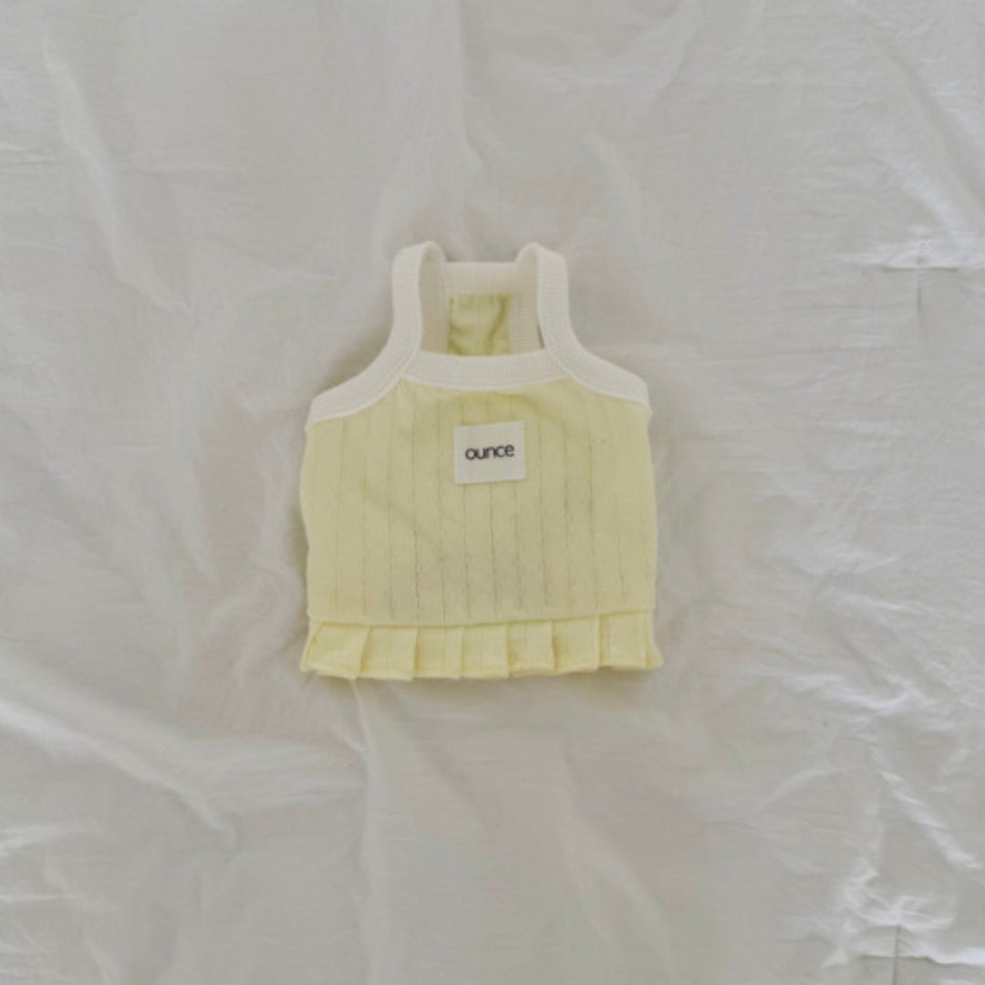 ※予約販売【OUNCE】Milk Frill Crop T（Yellow）