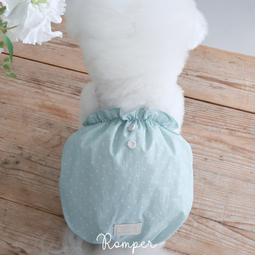 ※予約販売【near by us】Cookie Romper（Cozy Blue）