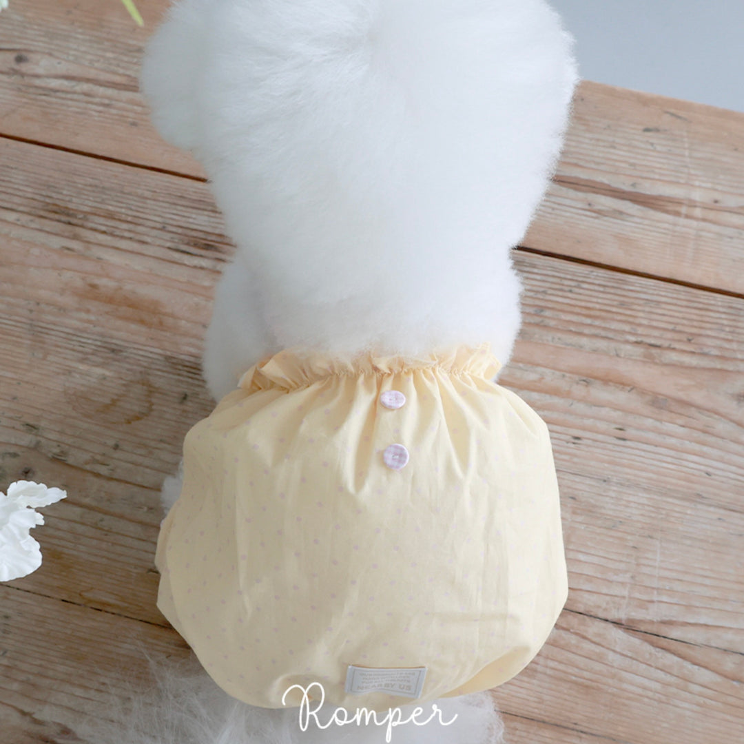 ※予約販売【near by us】Cookie Romper（Pink Lemon）