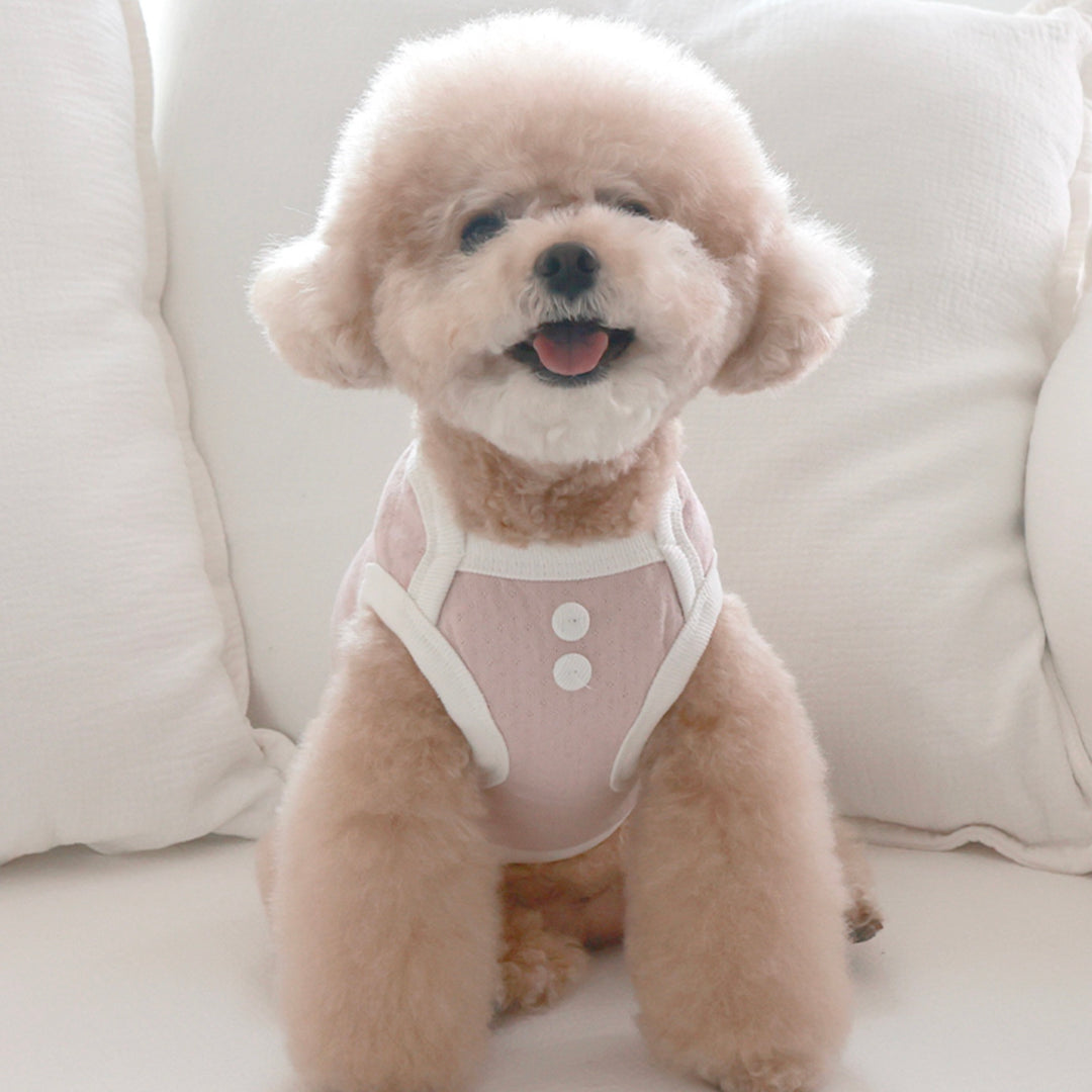 ※予約販売【near by us】Cottage Bonnet Sleeveless Set（Rose Pink）