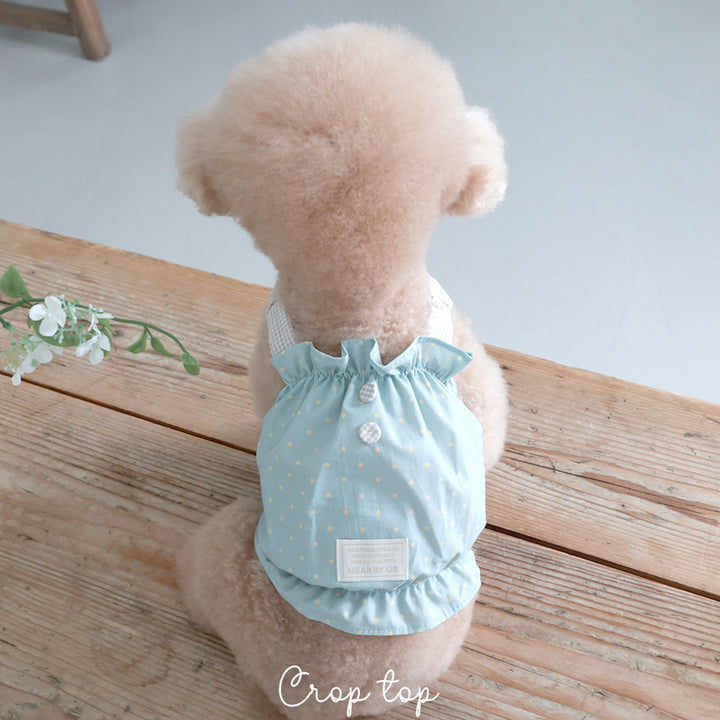 ※予約販売【near by us】Cookie Crop Top（Cozy Blue）
