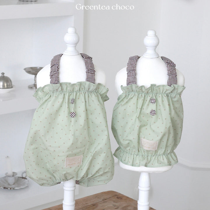 ※予約販売【near by us】Cookie Romper（Greentea Choco）