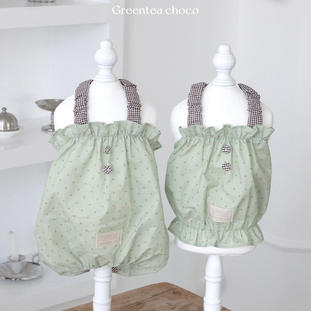 ※予約販売【near by us】Cookie Crop Top（Greentea Choco）