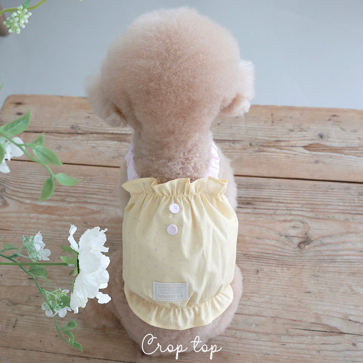※予約販売【near by us】Cookie Crop Top（Pink Lemon）