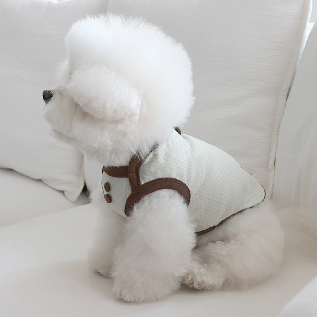 ※予約販売【near by us】Cottage Bonnet Sleeveless Set（Choco Pistachio）